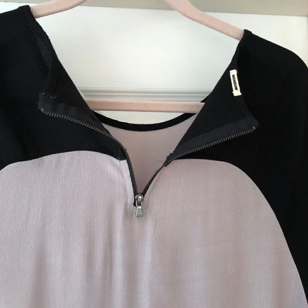 MONROW Colour Block Dress Medium - Picture 7 of 7